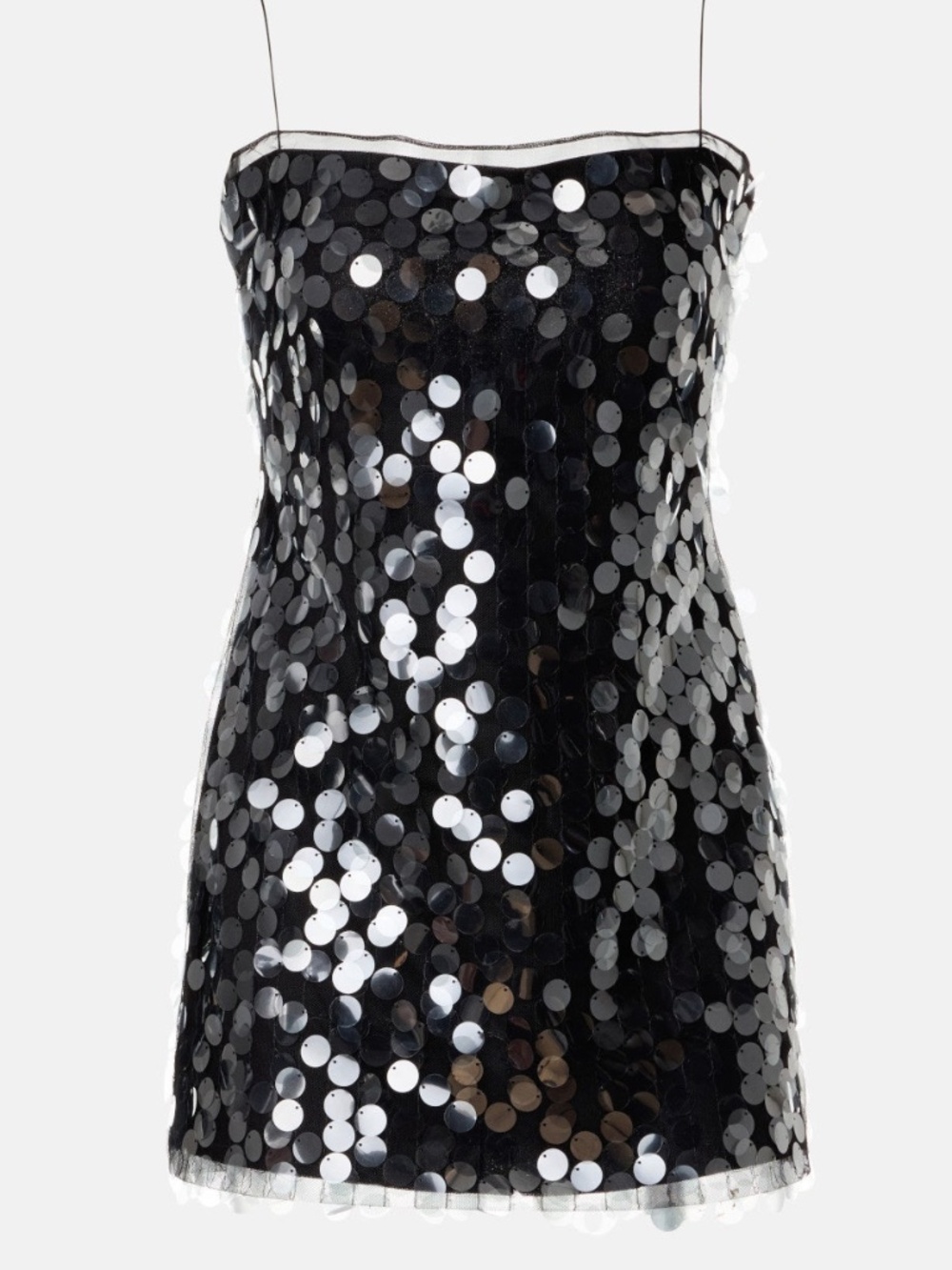 16Arlington 16 Arlington FIA Black Sequin Sequined Mini Tulle Dress US 10